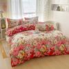 Floral Duvet Cover Set with Zipper Closure - 3 Piece Bedding Set Includes 1 Duvet Cover and 2 Pillowcases