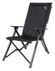 CAPTAIN STAG Outdoor Chair Ultra High Back Chair 3 Level Reclining Function Comes with Storage Bag Back Pocket Black CS Black Label UC-1699