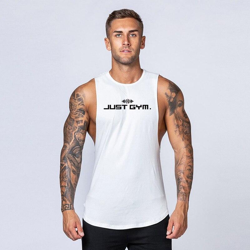 Vest Muscle Sleeveless Sportswear Undershirt Stringer Clothing Bodybuilding Workout Singlets Gym Cotton Fitness Mens Tank Top