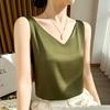 Майка женская атласная на бретелях большого размера - 2025 корейский стиль летний топ с открытой спиной