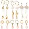 Bohemian Ins Marine Jewellery Shell Earrings Alloy Natural Summer Shell Earrings Trendy Earrings 2026 Lightweight Earrings for Sensitive Ears
