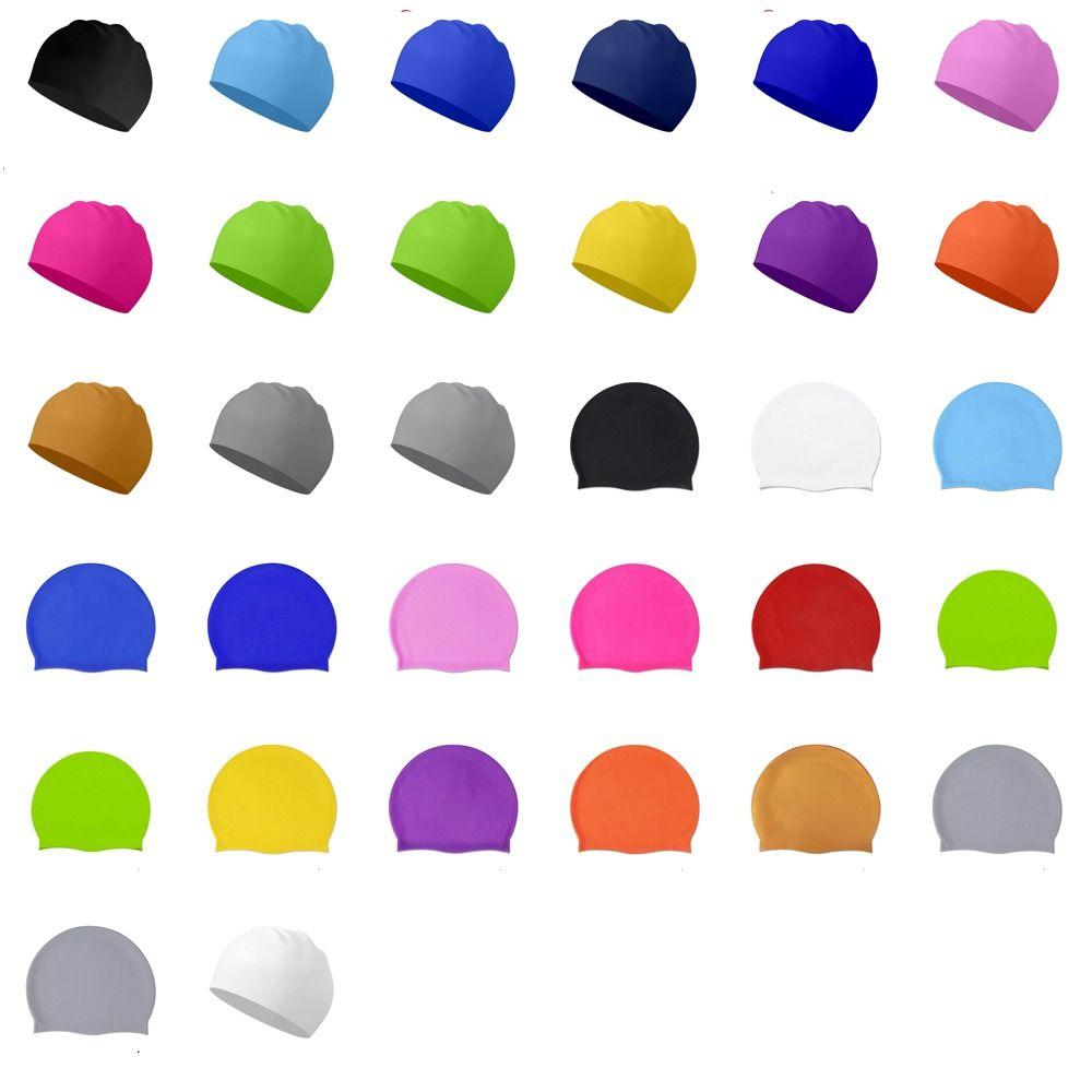 Оборудование Высокоэластичная шапочка для дайвинга Длинные волосы Большие шапочки для плавания Шапочки для купания Силиконовые шапочки для плавания