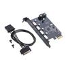 4-портовая карта расширения USB3.0 PCI-E, прочная, устойчивая, двойная складная конструкция, 5 Гбит/с, быстрый, высокоскоростной разветвитель карт расширения