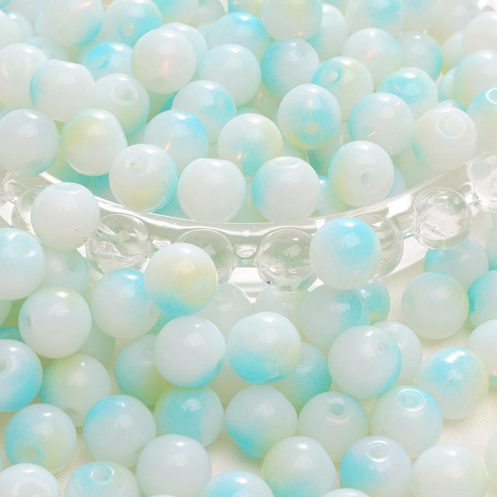 Браслет из стеклянных бусин «половина сахара» с пузырьками желе 8-10 мм - круглые свободные бусины для аксессуаров ручной работы
