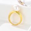 Geometric Round Pearl Simple Fashion Ring Ins Female Ring Light Luxury Women's Ring