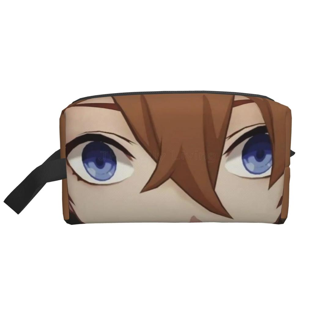 Сумки для хранения Childe Genshin Impact для женщин и мужчин, косметичка в стиле аниме, портативная большая вместимость, дорожные туалетные сумки для работы