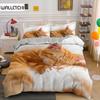 Lovely Pet Cat Bedding Set, Animal Printed Covers Single Double King Queen Size Duvet Cover, Kitty Pattern Quilt Cover