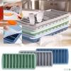 Ice-Cube Tray, Long Ice Stick Mould, Silicone With Lid, Rectangular Slim Stick Reusable Flexible Easy Release
