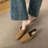 Женские лоферы на плоской подошве, элегантные кожаные туфли с квадратным носком, мягкие туфли, тренд 2025, новый бренд, весенние, для ходьбы, комфортные, женская обувь