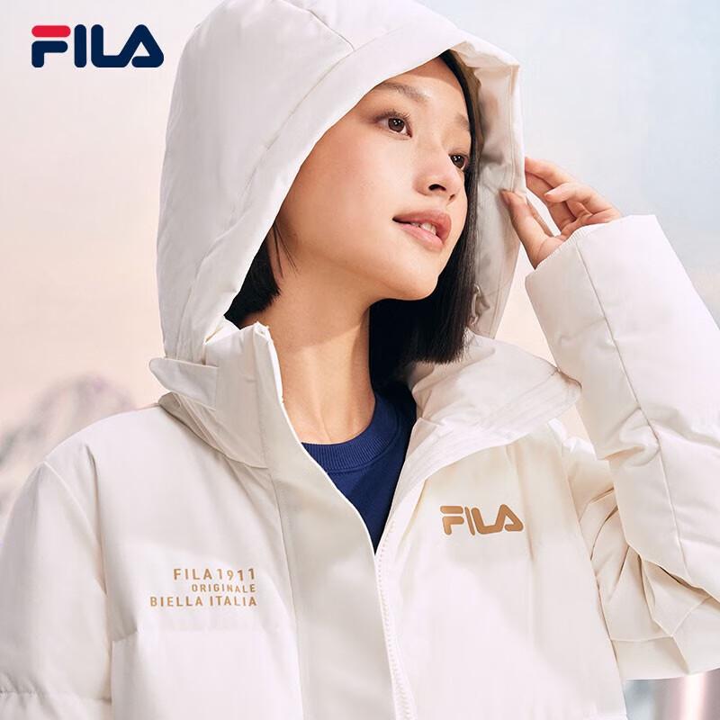 FILA Women's Long Hooded Padded Down Jacket
