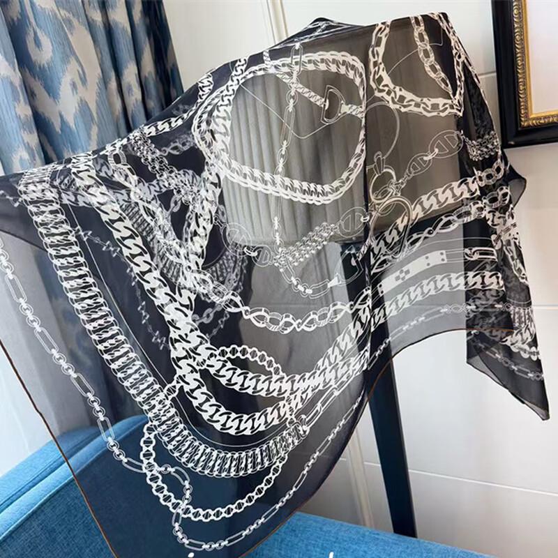 NINA SOLOR Lightweight Mulberry Silk Scarf Shawl