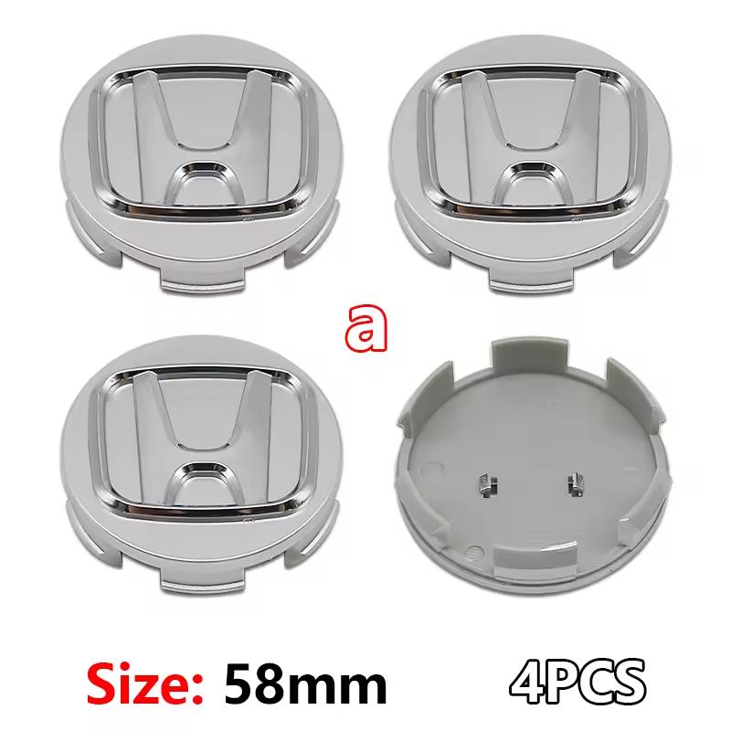 4Pcs/set 69mm 58mm Car Wheel Center Hub Caps Rims Cover Logo For Honda Civic Accord Fit CRV Jazz Odyssey Insight Legend HRV