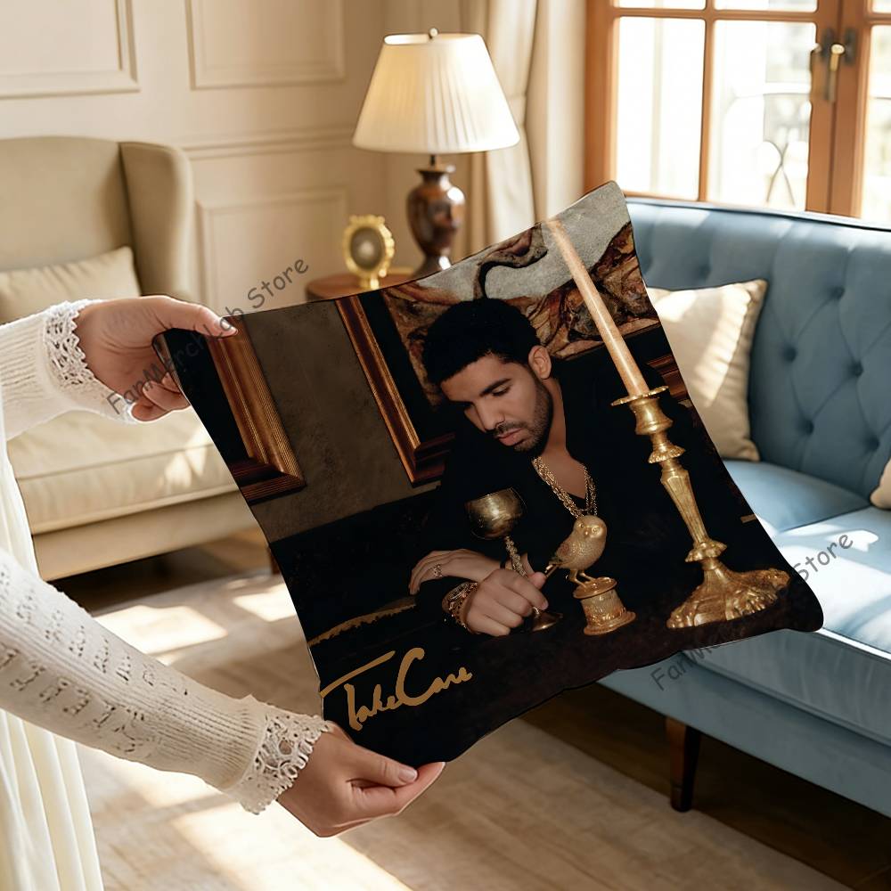 Rapper DDrake Pillowcase Pillowslip Cushion Plush Boys Girls Cartoon Anime Kawaii Decoration Kids Birthday Cute Gifts