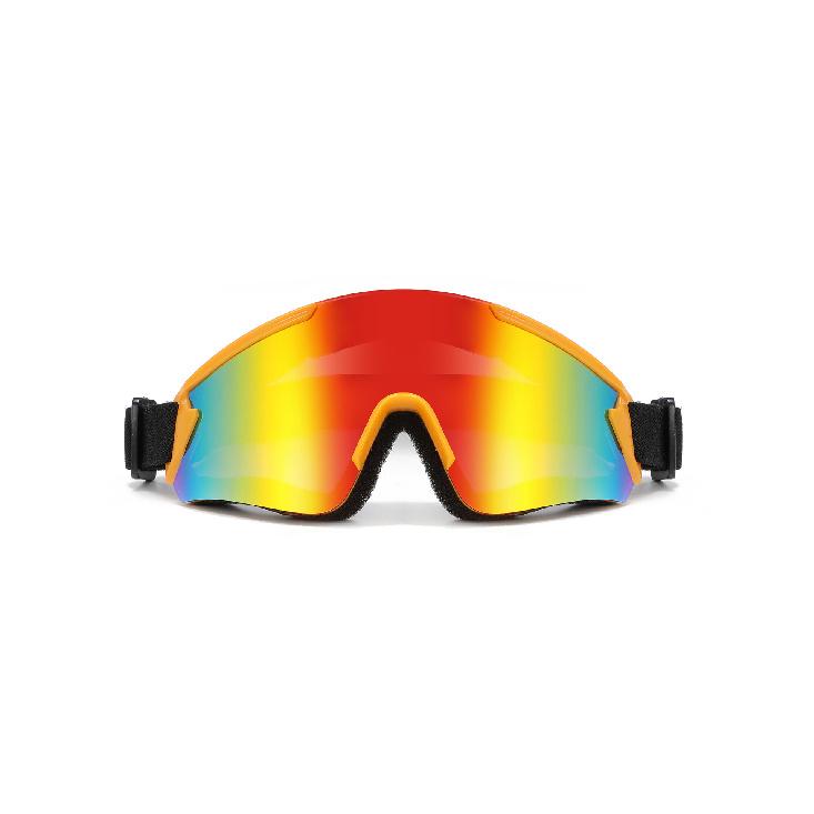 Outdoor mountaineering and skiing goggles, colorful protective sports eyewear, large-frame, windproof and sandproof ski goggles