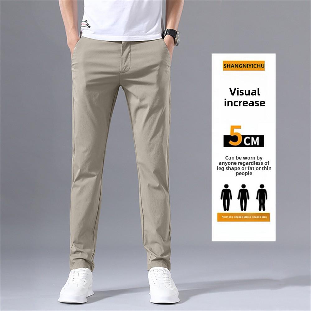 Men's Summer Ice Silk Quick-Dry Elastic Trousers - Lightweight, Sun-Protective, Wear-Resistant Work Pants