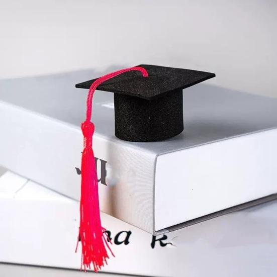 Мини-колпак выпускника из фетра с кисточкой Набор для DIY Декор вечеринки для бутылок, кексов, топперы для торта, аксессуары для винных бутылок, фотоаксессуары для церемонии вручения дипломов