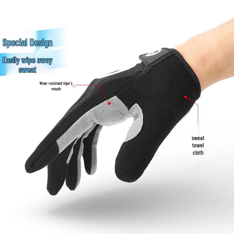 Summer Non-Slip Shock-Absorbing Cycling Gloves for Men and Women – High Temp Resistant Long Finger MTB Gloves