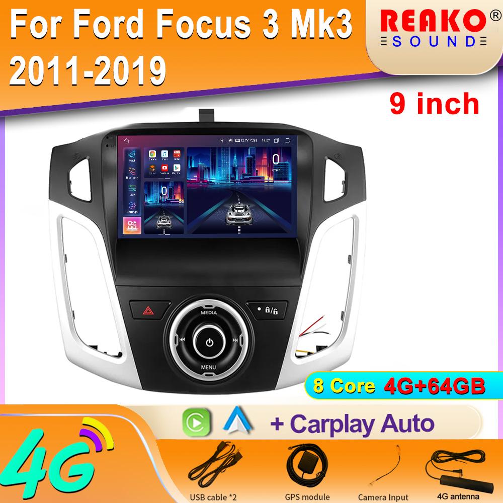 Apple Android 4G GPS автомобильное радио для Ford Focus 3 Mk3 2011-2019 Мультимедиа Беспроводной Carplay 2 Din Навигационный экран Стерео