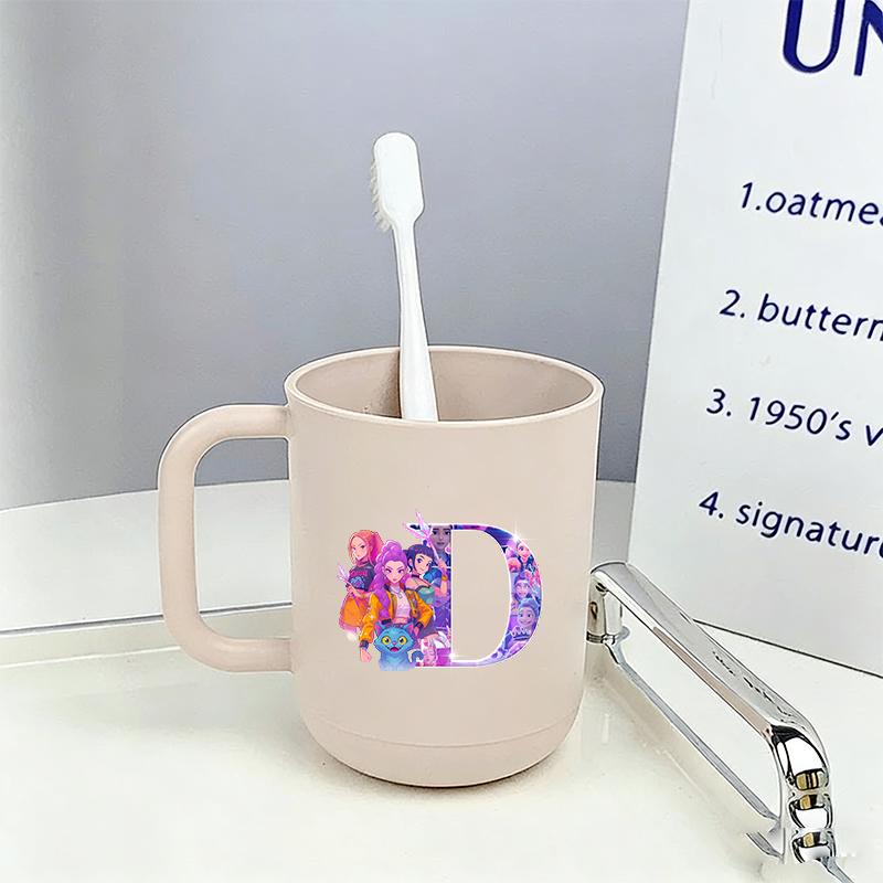 Kpop Demon Hunters Mouthwash Cup Kawaii Portable Toothbrush Cups Home Couple Family Thickened Juice Water Mug Birthday Gift