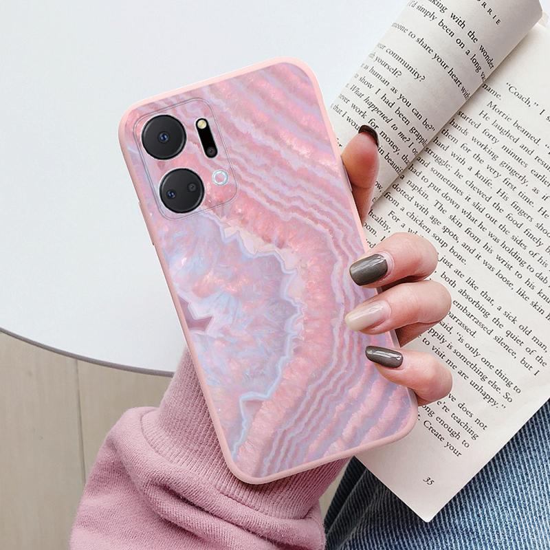 Чехол Для Honor X7a Задняя Крышка Защитный Силиконовый Funda Модный Мраморный Каменный Рисунок Coque Для HonorX7a 6.75 X8b X7b X7c X7d X8c