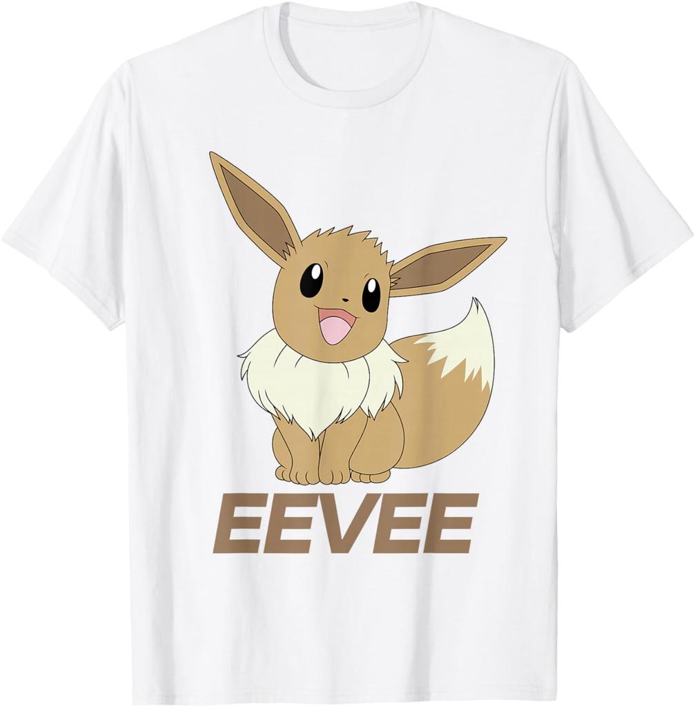 Pokémon - Pastel Eevee Smiling Anime T-Shirt S-4XL Unisex