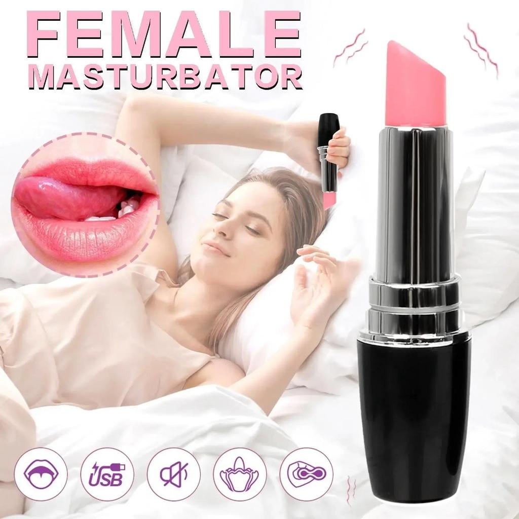 Мощный вибратор-помада, женский стимулятор клитора точки G, вагинальный массаж, мини-вибраторы-пули, мастурбатор, секс-игрушки для женщин