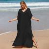 Women's Beach Cover Up Loose Plus Size Bohemian Long Dress Bikini Outer Shirt