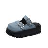 Denim Bag Head Half Slippers, Wearing Summer Muffin Thick Bottom To Increase the Height of Women's Cool Slippers New