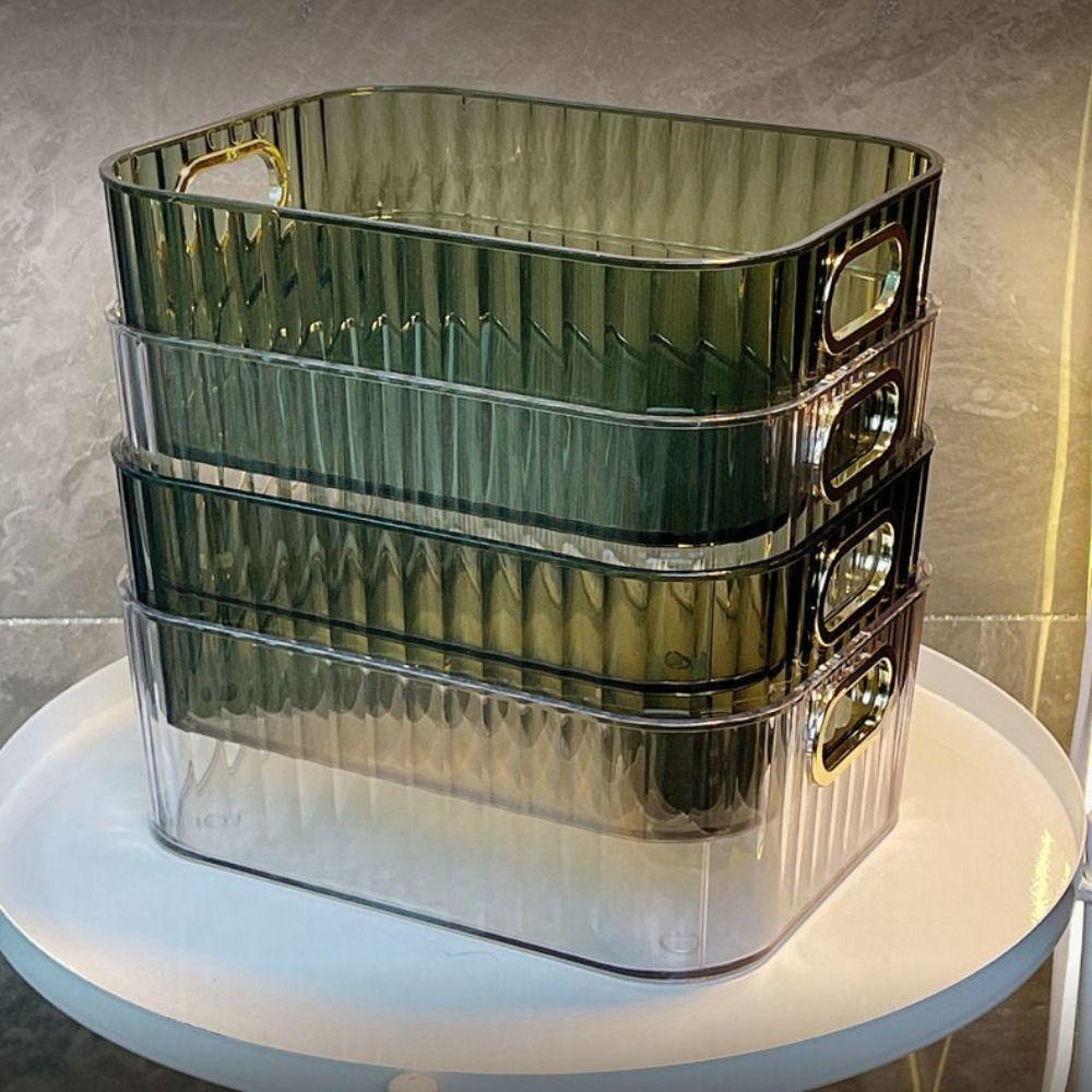 Коробка для хранения косметики из ПЭТ, прозрачная сортировочная корзина, высококачественная корзина для хранения