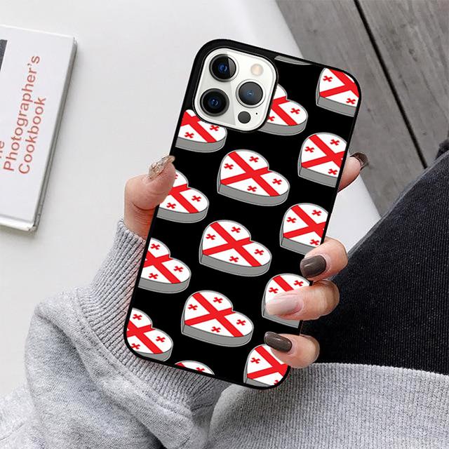 Чехол для телефона с флагом Грузии для iPhone 17 Air 16 15 14 13 12 11 Pro Max Plus Max Cover Shell coque