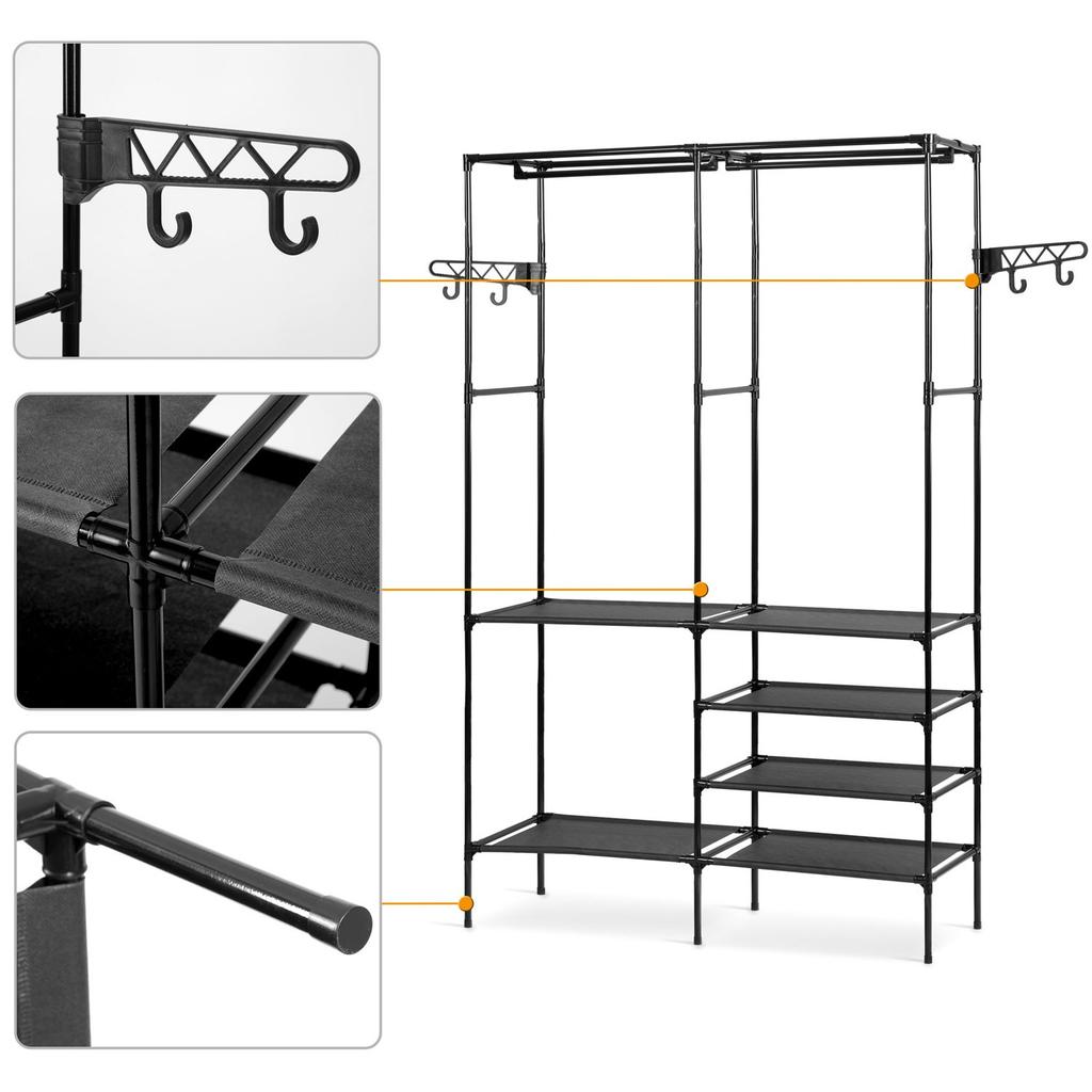 Massido 686600 Standing Coat Rack Black