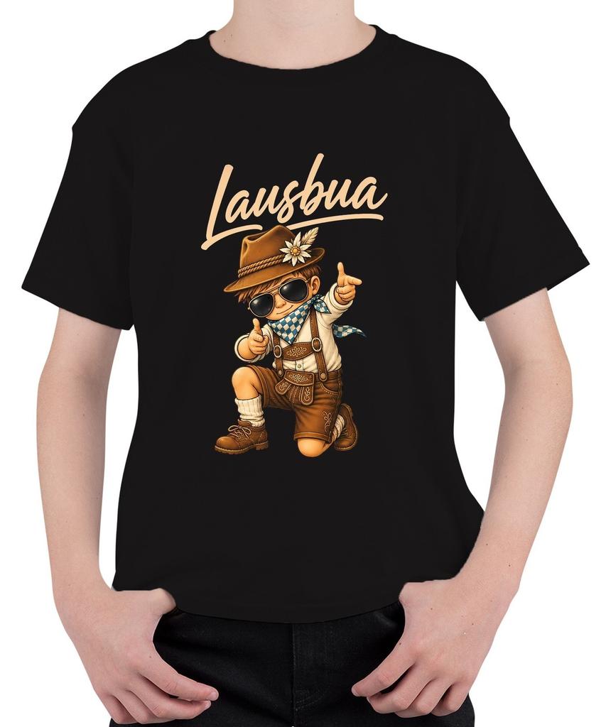 Lausbua cool costume boy Lederhosen Bavaria Oktoberfest dirndl Alps children T-Shirt