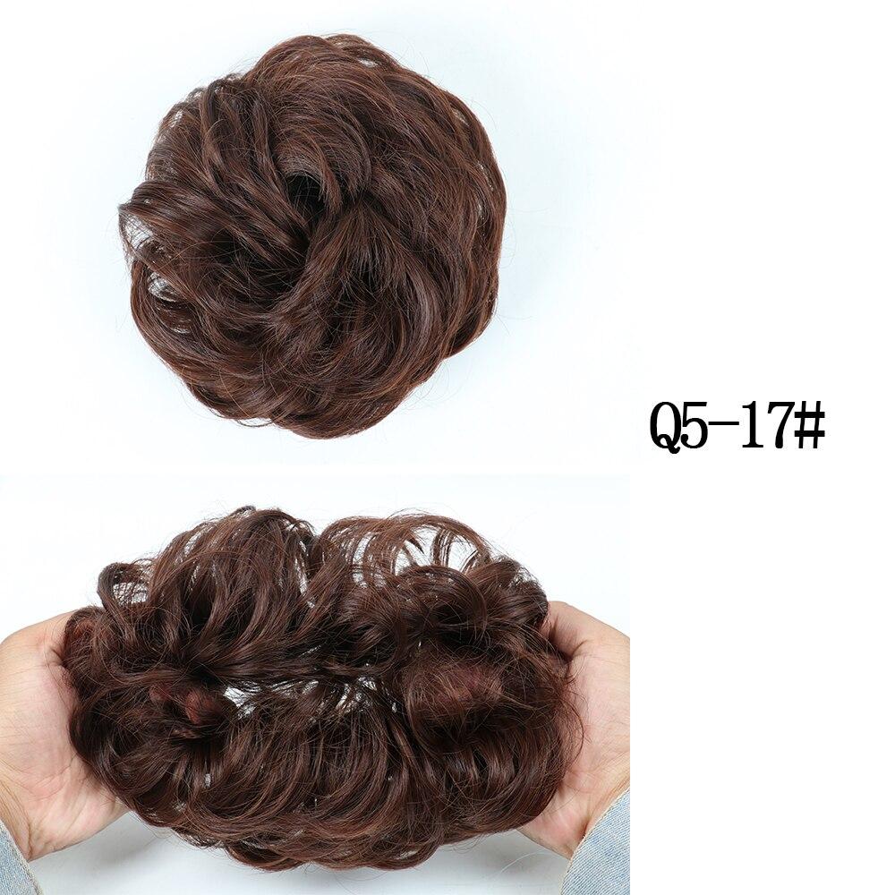 MISS WIG Прямые шиньон-пончики, синтетические эластичные шиньони с эффектом омбре, пушистые грязные резинки для волос, пучок для волос для женщин