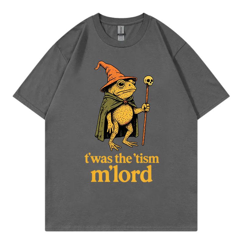 Twas The Tism Mlord Funny Frog Wizard Meme Graphic T Shirts High Quality Fashion Oversized Tshirt Unisex 100cotton Tshirts
