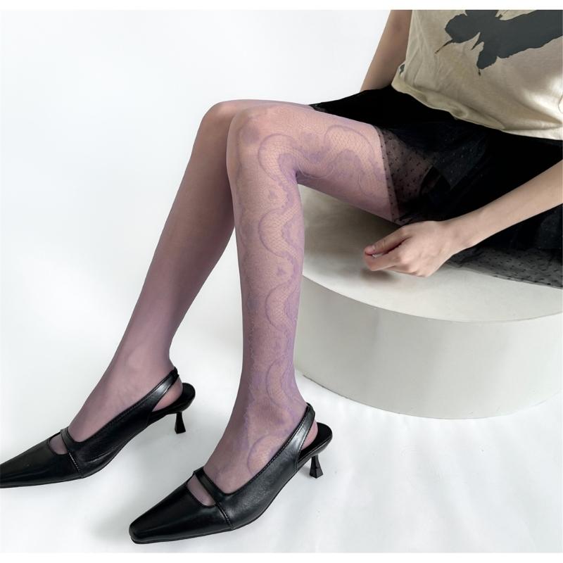 Patterned Fishnet Stockings Leggings,High Waist Tights Stockings for Women,Fishnets Thigh High Stockings Pantyhose