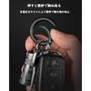 [TIMULTI] round shape carabiner key ring Fashionable Made of aluminum lightweight small size one touch storage Load capacity 10Kg (aluminum black *2