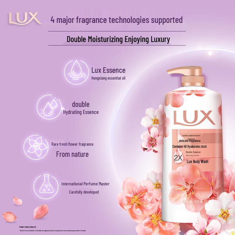 LUX Peach Blossom Scented Shower Gel
