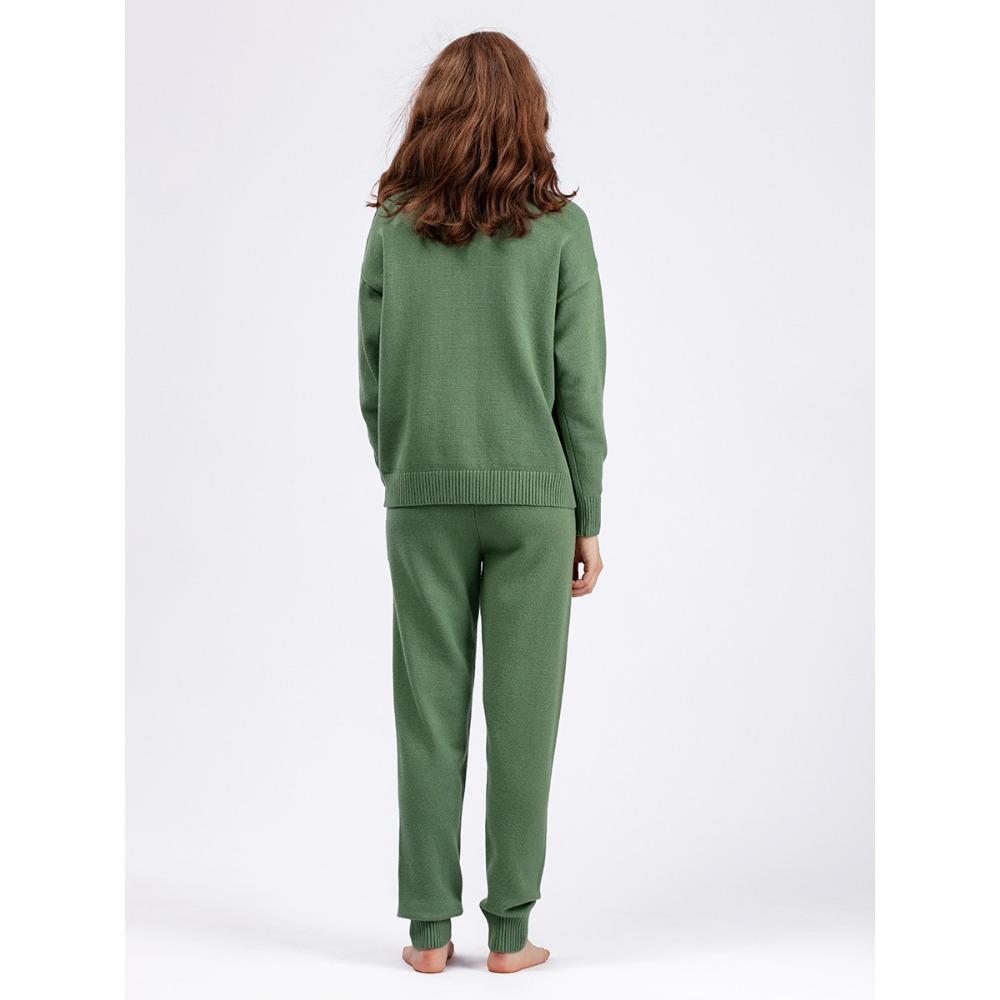 GMXIA Women's Autumn and Winter Semi-high Neck Twisted Knit Set, Casual Sweater, Pullover, Two-piece Set