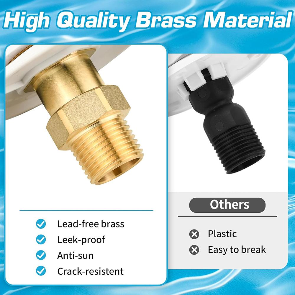 Впускной патрубок для воды в автодом с латунным обратным клапаном для кемпера(белый)