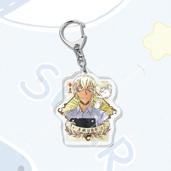 Акриловый брелок в стиле аниме «Детектив Конан», металлическое кольцо, автомобильная сумка, украшение для ключей, аксессуар, подарок, аниме, подарки, кулон