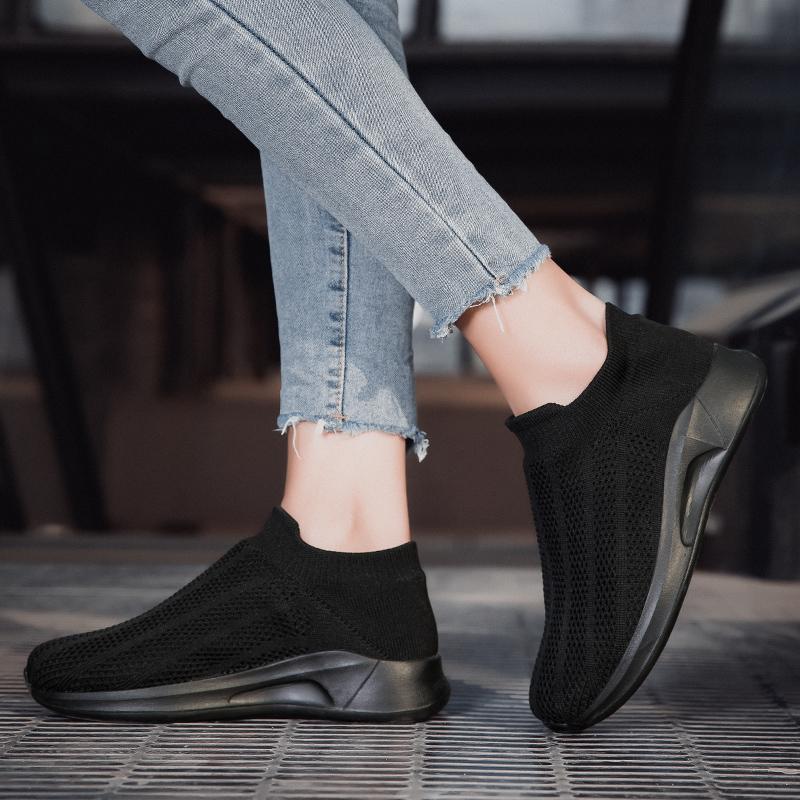 Женские мокасины, лоферы, повседневные туфли без застежек, летние мужские туфли без застежек, легкие носки, обувь для мам, большой размер 35-45