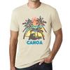 Men’s Vintage Tee Shirt Graphic T Shirt Summer Triangle Canoa Natural