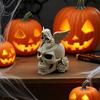Rose Skull Figurine Demon Angel Wing Skull Statue Sculpture Halloween Holiday Party Home Office Desktop Decoration Ornament