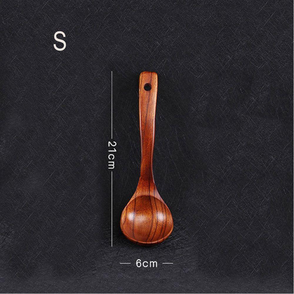 Утварь для рамена с длинной ручкой Столовые приборы Половники Деревянная ложка Натуральные Кухонные принадлежности