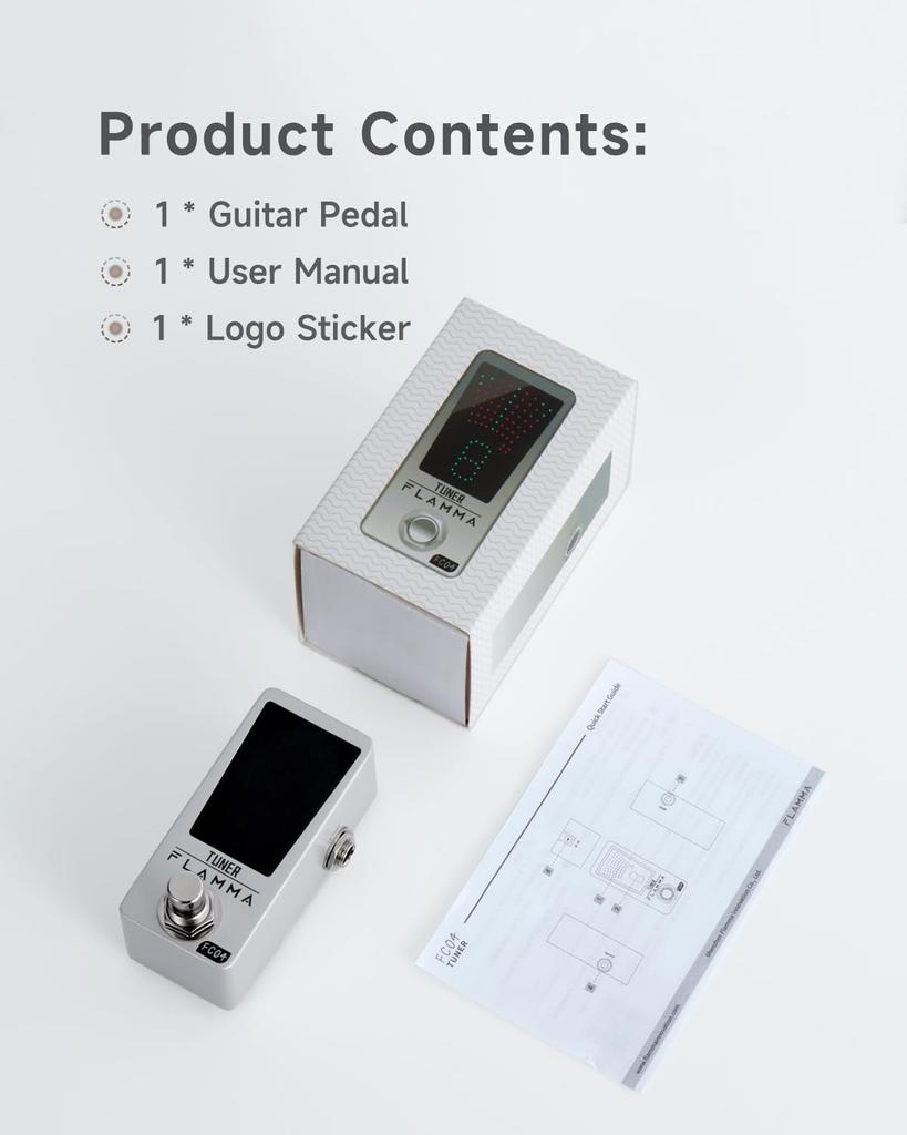 Педаль тюнера FLAMMA FC04 хроматический гитарный тюнер высокой точности 1 центовая педаль настройки для гитары и с педалью Pitch True Bypass, бас, индикатор,