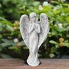 Resin Angels Garden Figurine Sculpture Garden Statuary Height 18cm for Garden Memorial Decor Multifunctional Lightweight