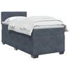 Boxspring Bed with Mattress and LED Dark Gray 80 x 200 cm Velvet
