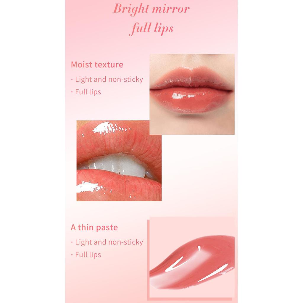 Кристаллическое желе, увлажняющее светящееся масло для губ, блеск для губ, водостойкий макияж, сексуальный блеск для губ, тонированная глазурь для губ, пополнела