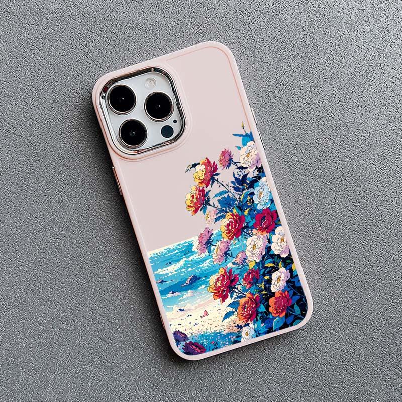 Летний чехол для телефона с цветком ромашки для IPhone 11 12 13 14 15 Pro Max 15 14 8 7 Plus SE 2020 XS X XR Ударопрочная силиконовая задняя крышка