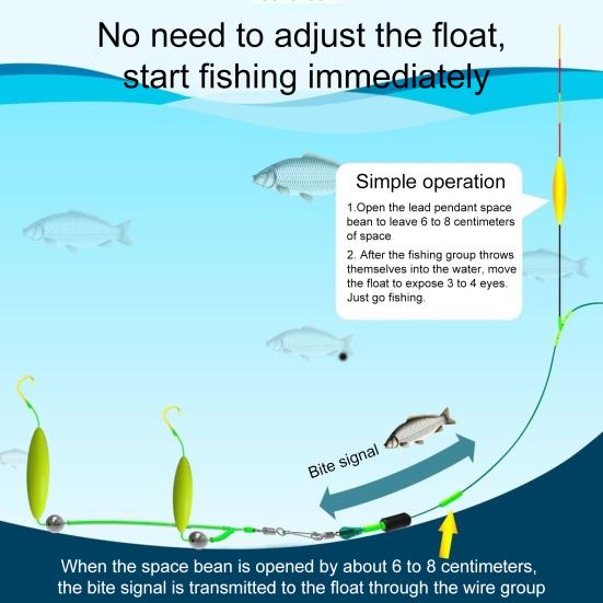 Carp Fishing Rig with Double Hooks Reverse Bottom Line Offshore Surf Saltwater Fishing Rig with Space Bean Fishing Accessories